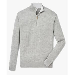 Peter Millar Crown Comfort Cashmere Silk Quarter Zip Long Sleeve Sweater Large